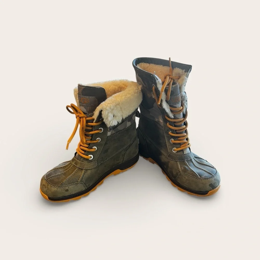 UGG Kids' Butte II CWR (Cold Weather Rated) boot in camouflage